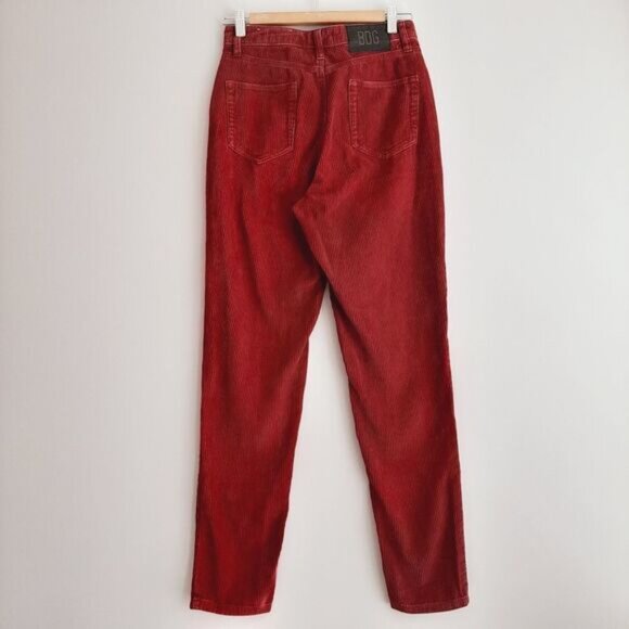 BDG Urban Outfitters High-Rise Mom Corduroy Pants Burgundy Red Sz 26 - Picture 5 of 10